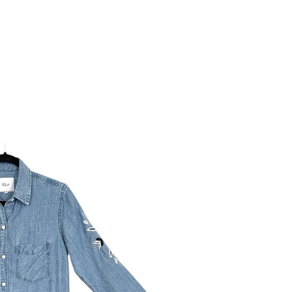 Rails Smith Phoenix Embroidered Chambray Denim Button Shirt - Picture 7 of 7